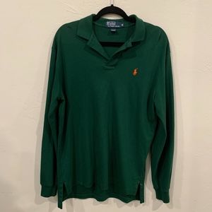 Polo Ralph Lauren Long Sleeve Green Polo Size M